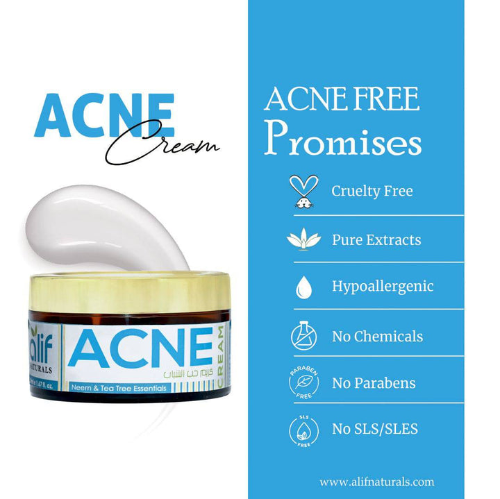 Hydrating Acne Cream | 50ml - Alif Naturals