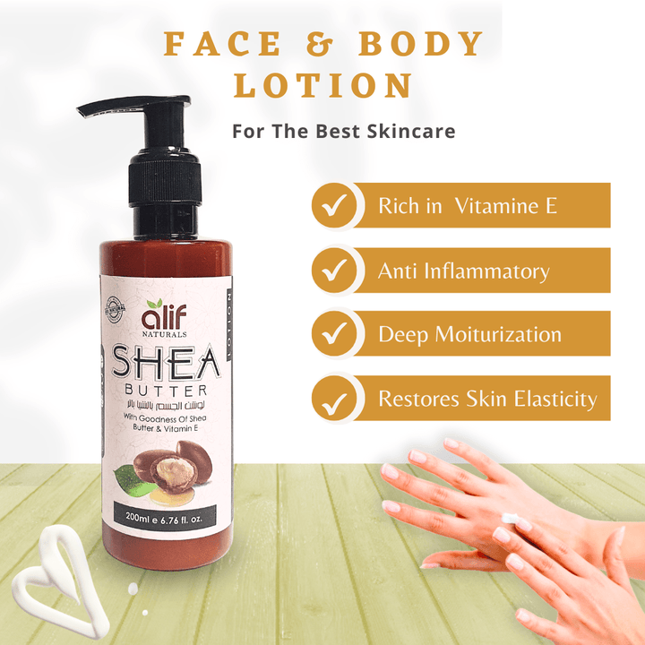 Shea Butter Lotion - 200 ML - Alif Naturals