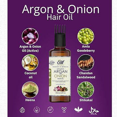 Argan & Onion Hair Oil | 100 ML - Alif Naturals