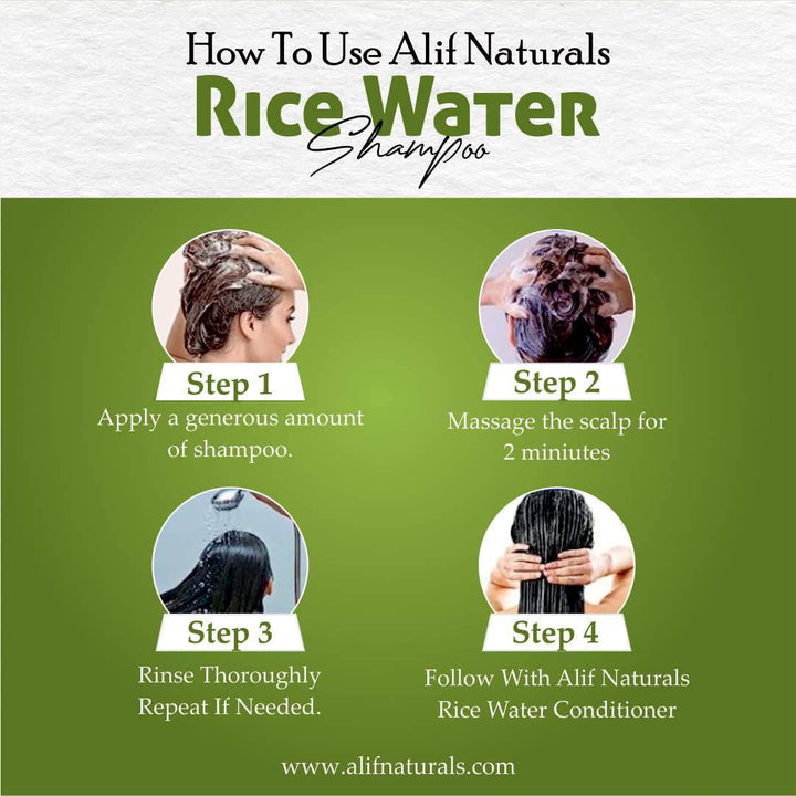 Fermented Rice Water Shampoo & Conditioner Set | 300ml - Alif Naturals