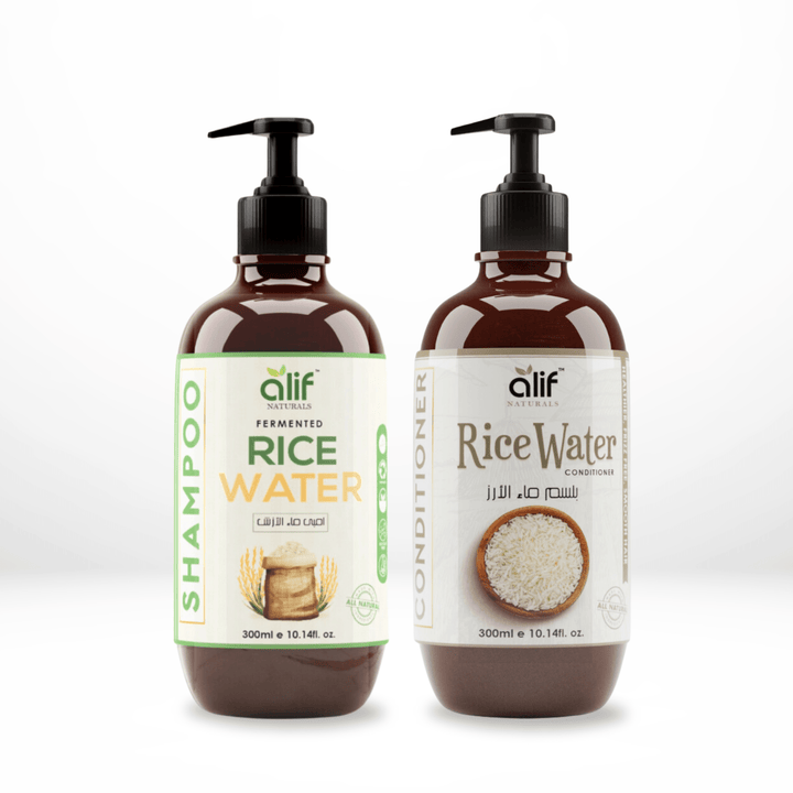 Fermented Rice Water Shampoo & Conditioner Set | 300ml - Alif Naturals